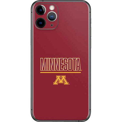 University of Minnesota Athletic Text iPhone 11 Pro Skin